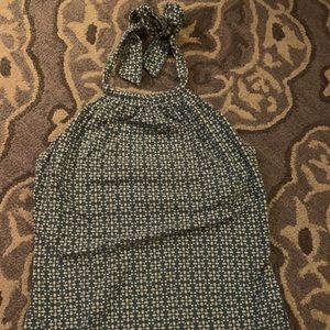 blue and white halter